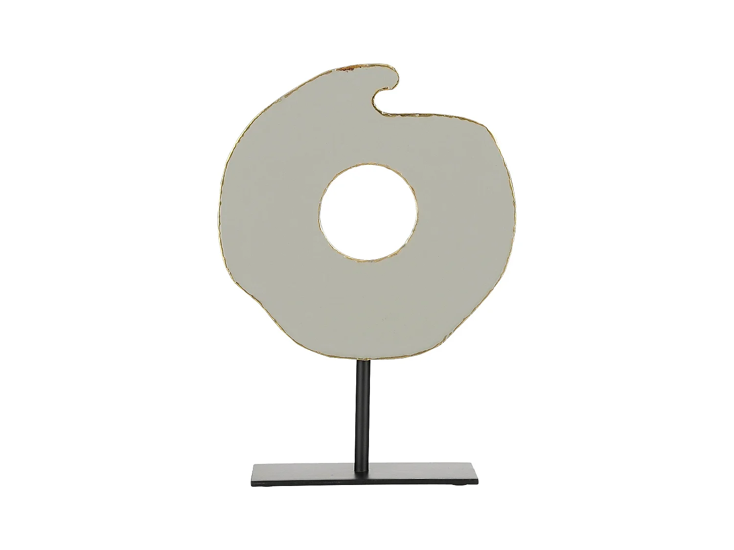 Decoratief beeld van ijzer - 26 x 10 x 37 - Grijs -