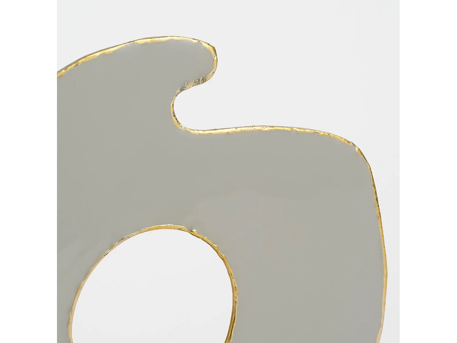 Decoratief beeld van ijzer - 26 x 10 x 37 - Grijs -