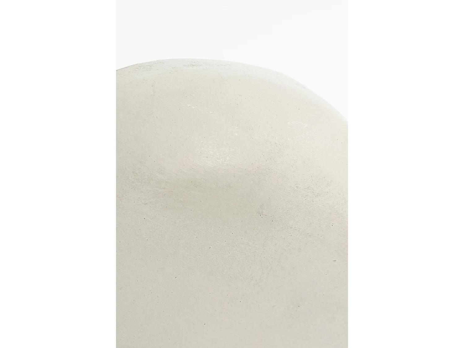 Decoratief beeld van mangohout en metaal - 16.5 x 37.5 - Off white - PASTINA