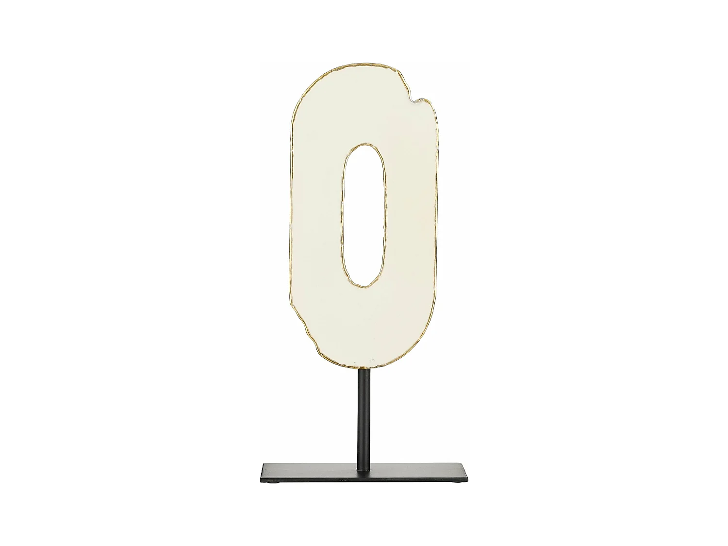 Sculpture en métal - 20 x 10 x 40 - Crème -