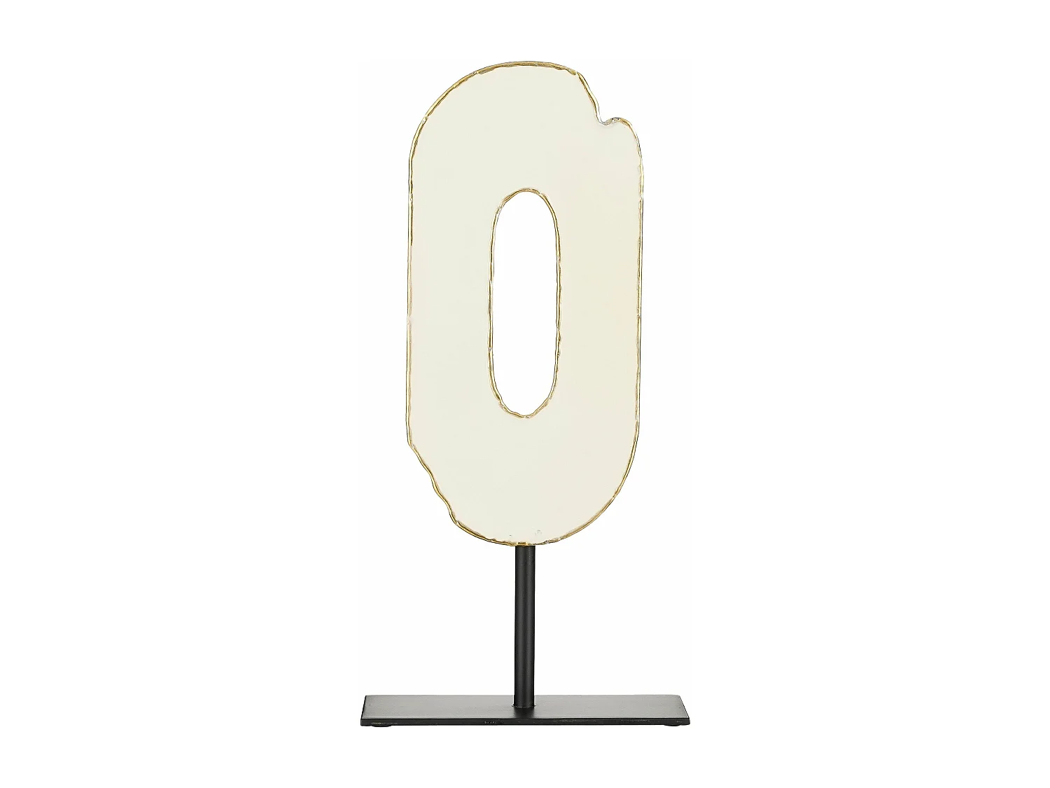 Sculpture en métal - 20 x 10 x 40 - Crème -