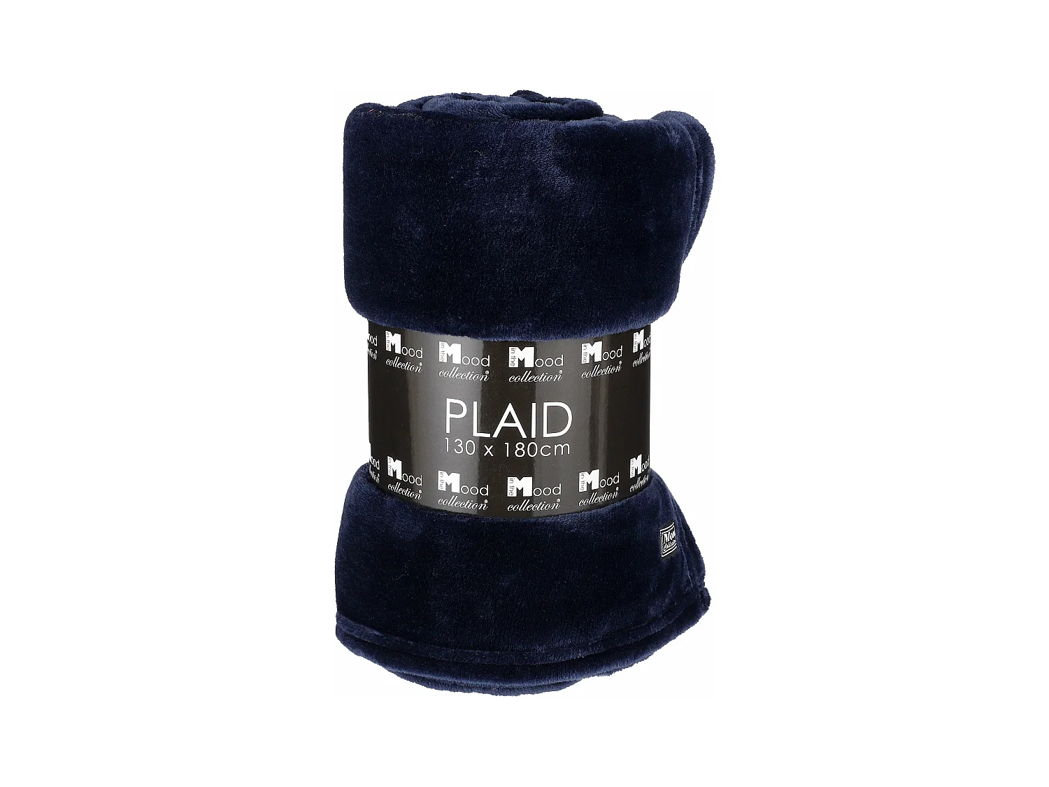 Plaid  en polyester - 180 x 130 - Bleu foncé - FAMKE