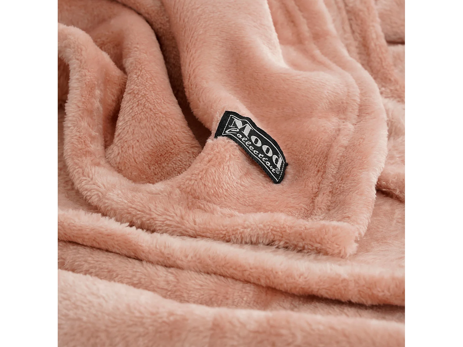 Plaid  en polyester - 180 x 130 - Pêche - FAMKE