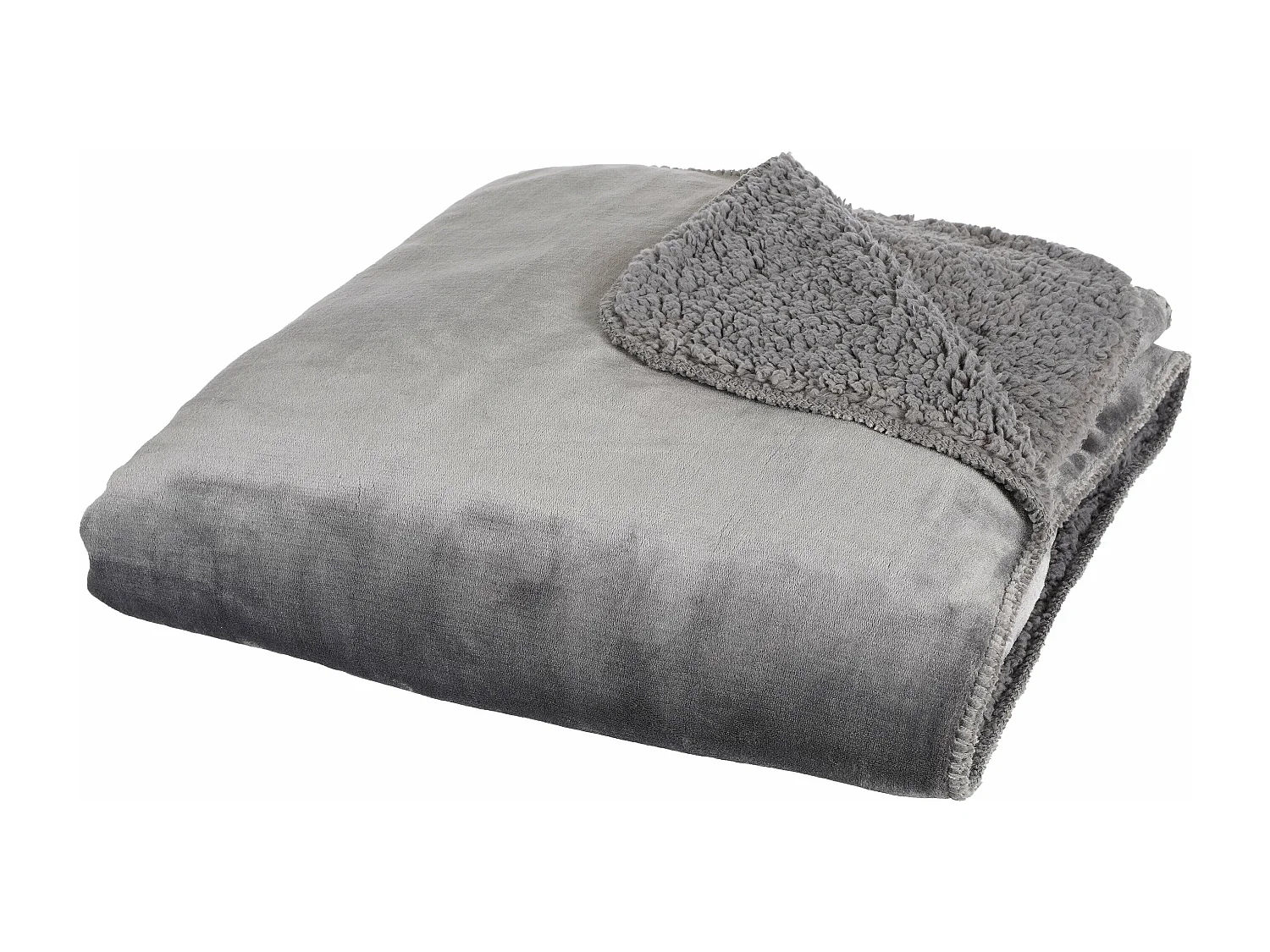 Plaid en polyester - 200 x 150 - Anthracite - MARDY