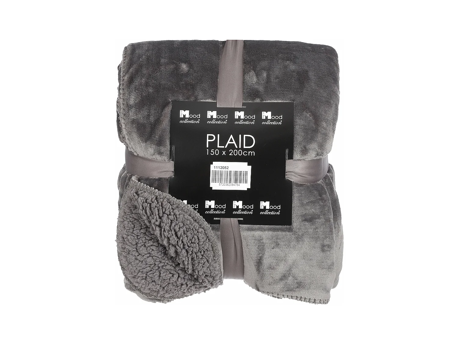 Plaid en polyester - 200 x 150 - Anthracite - MARDY