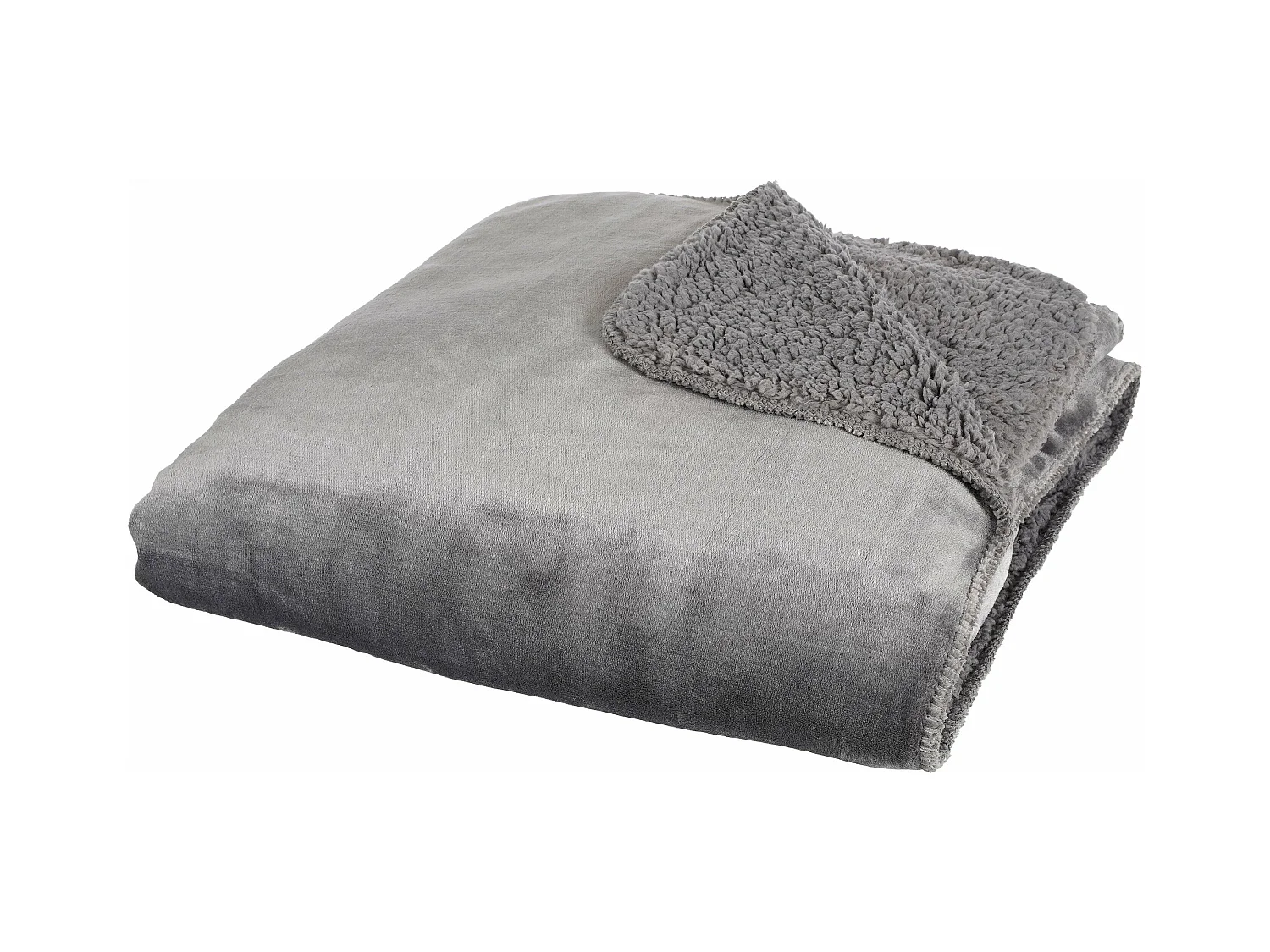 Plaid van polyester - 200 x 150 - Antraciet - MARDY