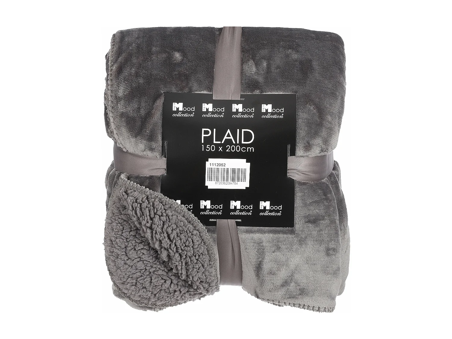 Plaid en polyester - 200 x 150 - Anthracite - MARDY