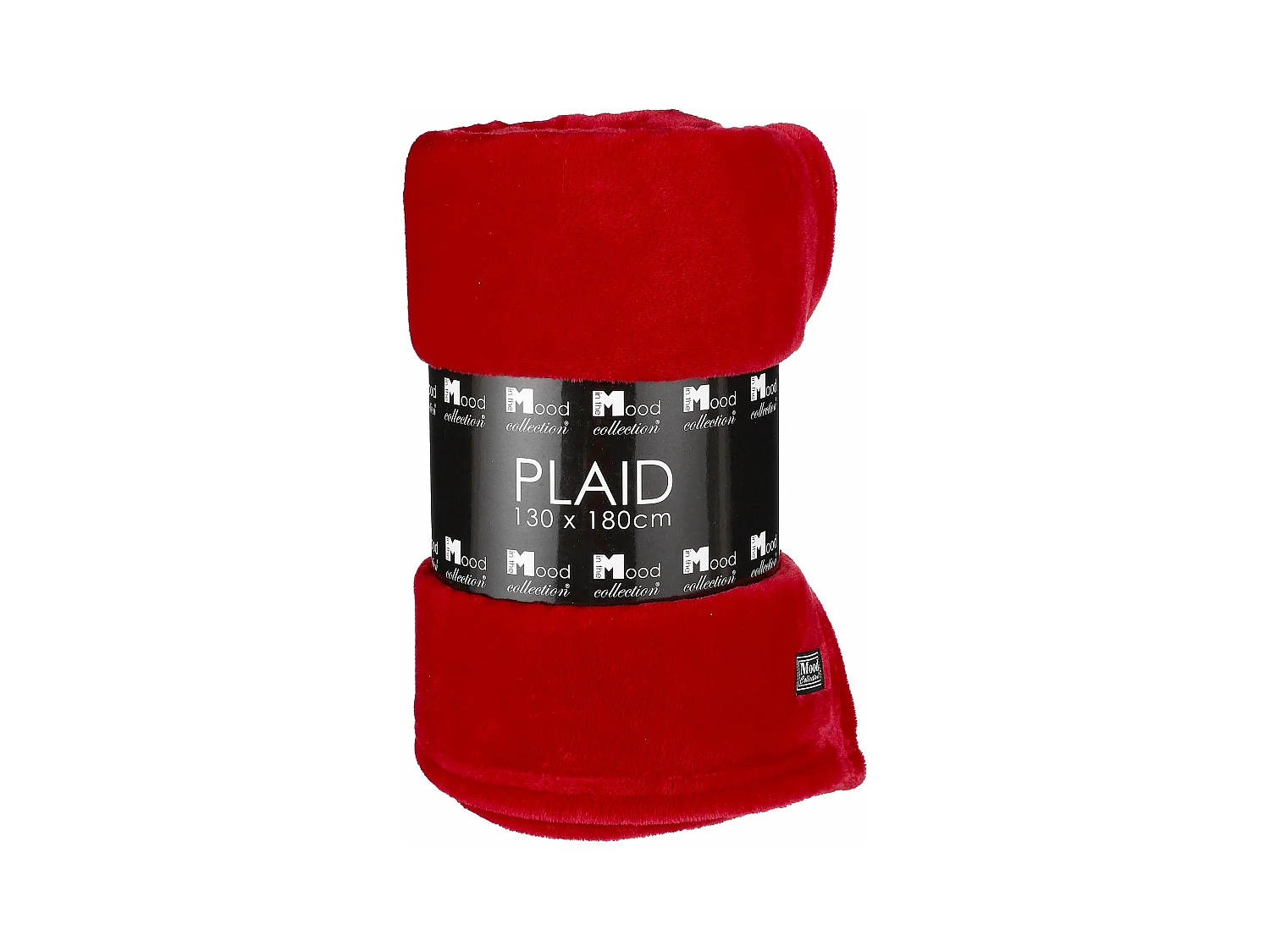 Plaid  en polyester - 180 x 130 - Rouge - FAMKE