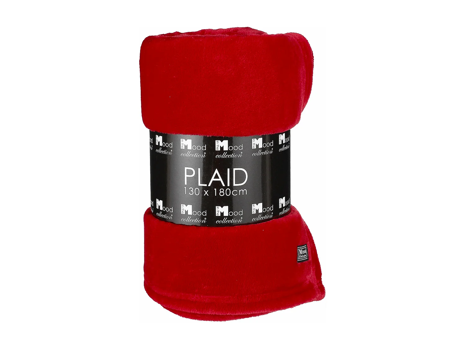Plaid  en polyester - 180 x 130 - Rouge - FAMKE