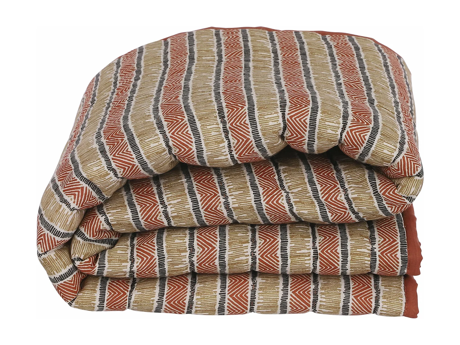 Plaid  en coton - 150 x 130 - Orange - MOLLY