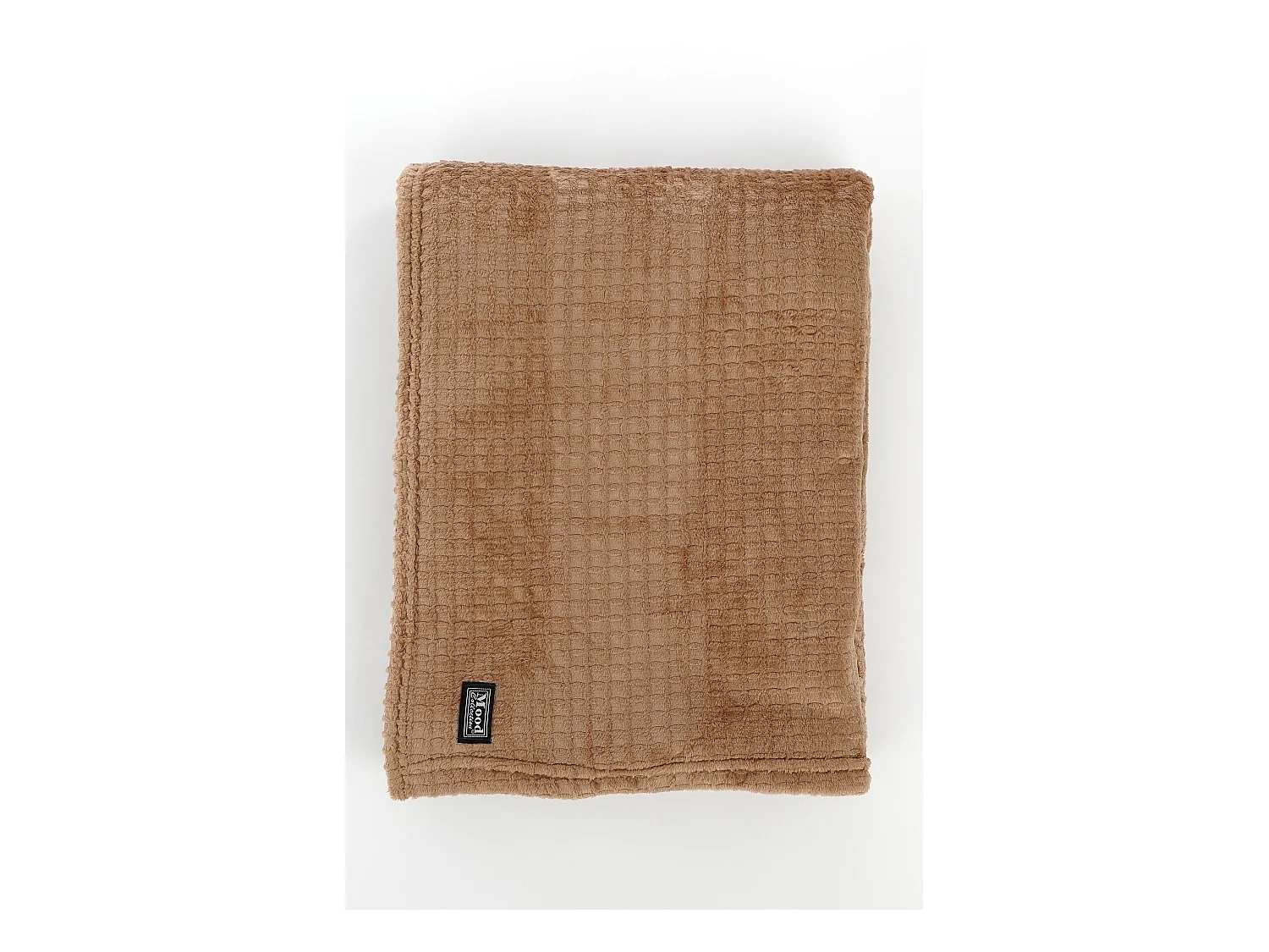Plaid en polyester - 180 x 130 - Marron clair - JOANNE