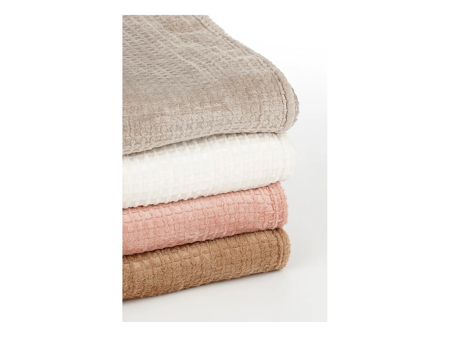 Plaid en polyester - 180 x 130 - Marron clair - JOANNE