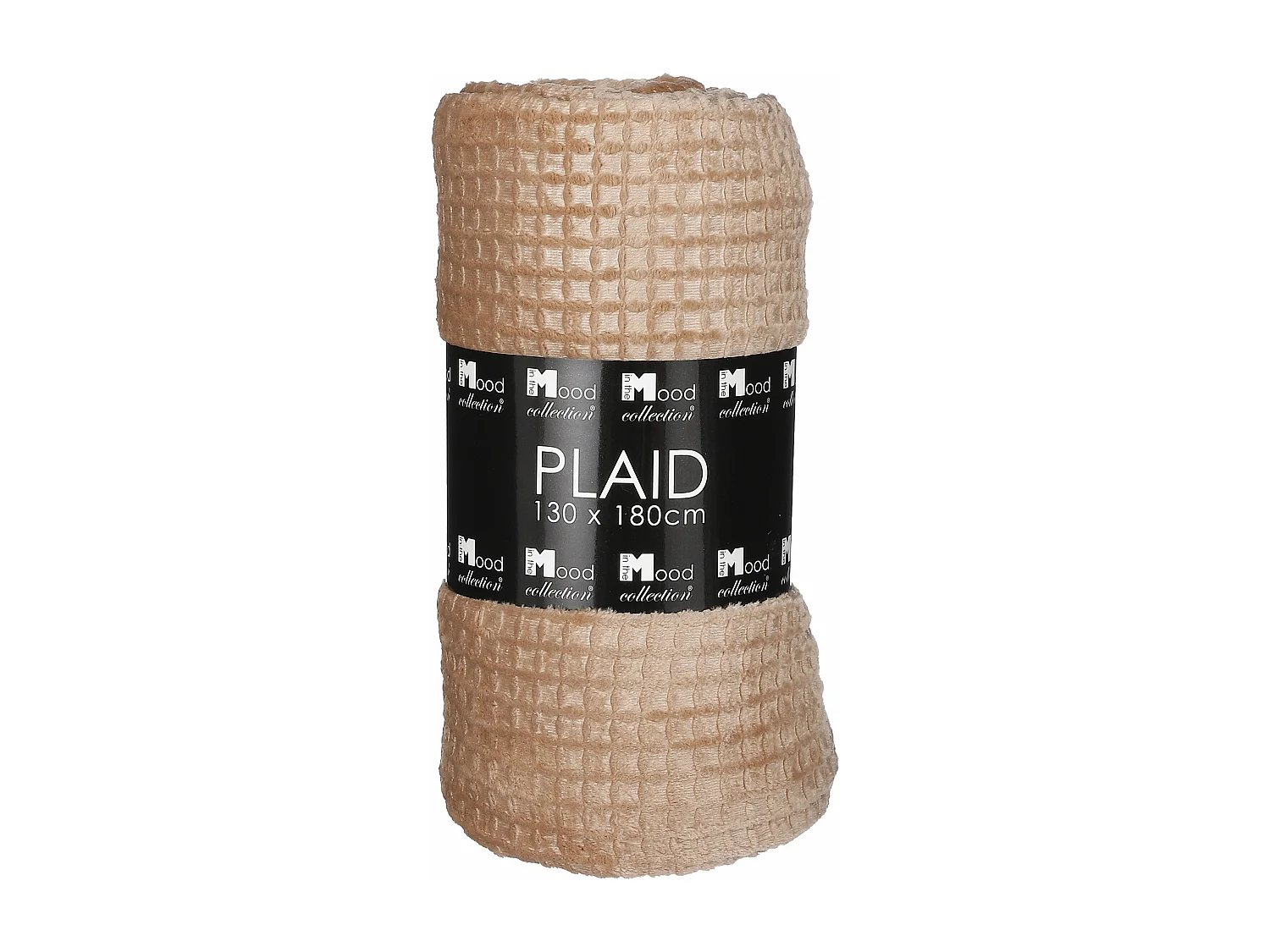 Plaid van polyester - 180 x 130 - Lichtbruin - JOANNE