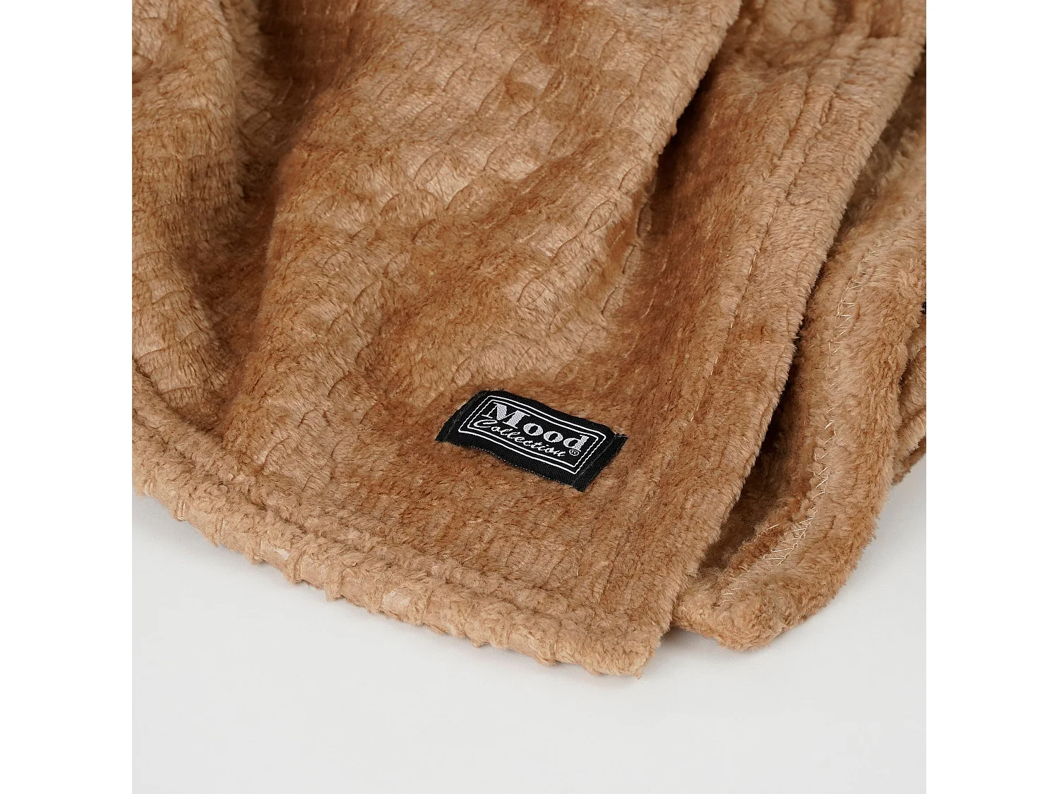 Plaid van polyester - 180 x 130 - Lichtbruin - JOANNE