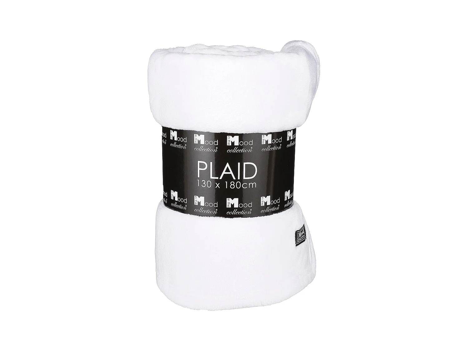 Plaid  en polyester - 180 x 130 - Blanc cassé - FAMKE