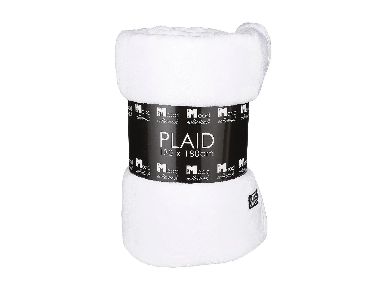 Plaid  en polyester - 180 x 130 - Blanc cassé - FAMKE
