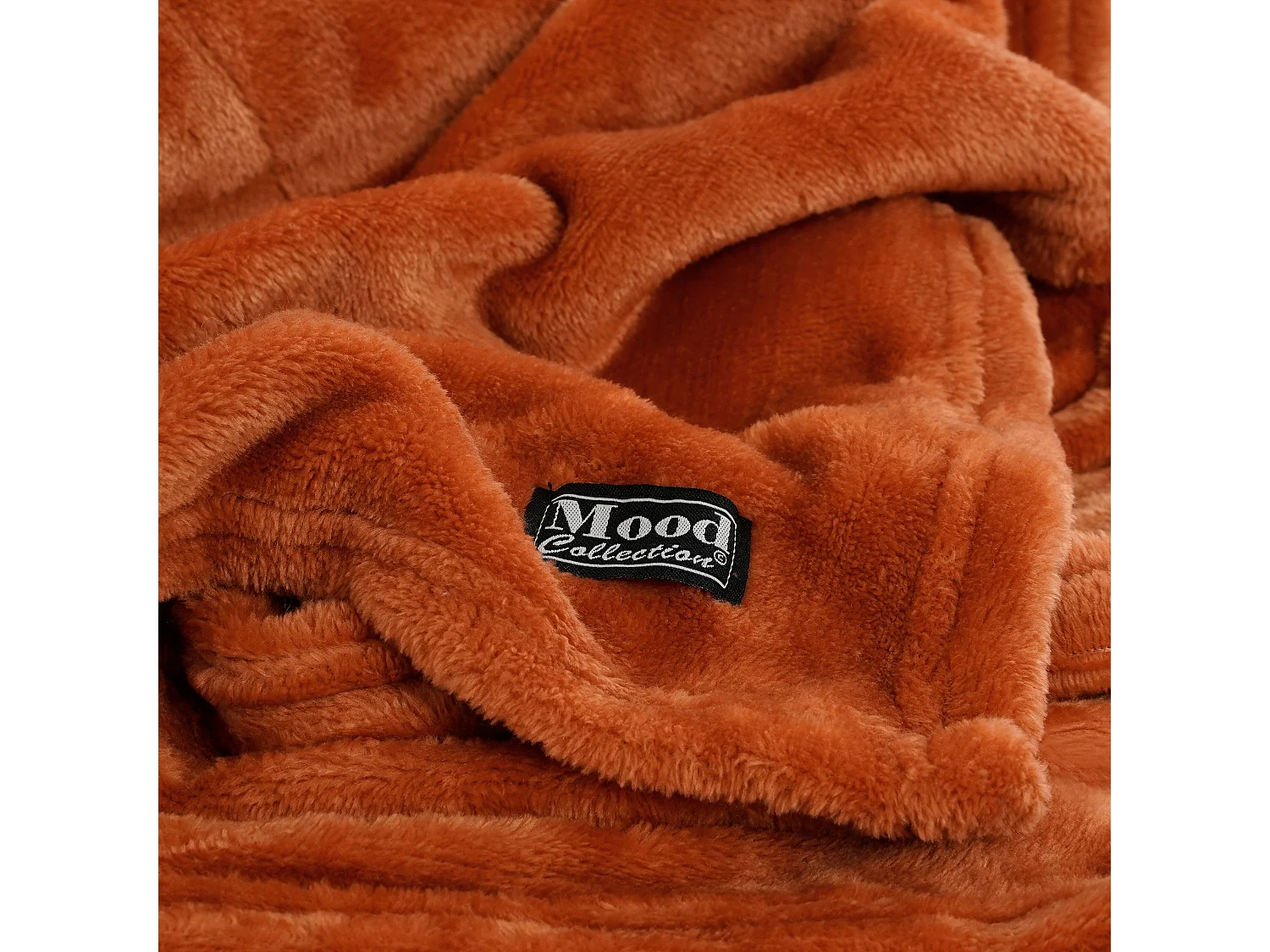 Plaid  en polyester - 180 x 130 - Terre cuite - FAMKE