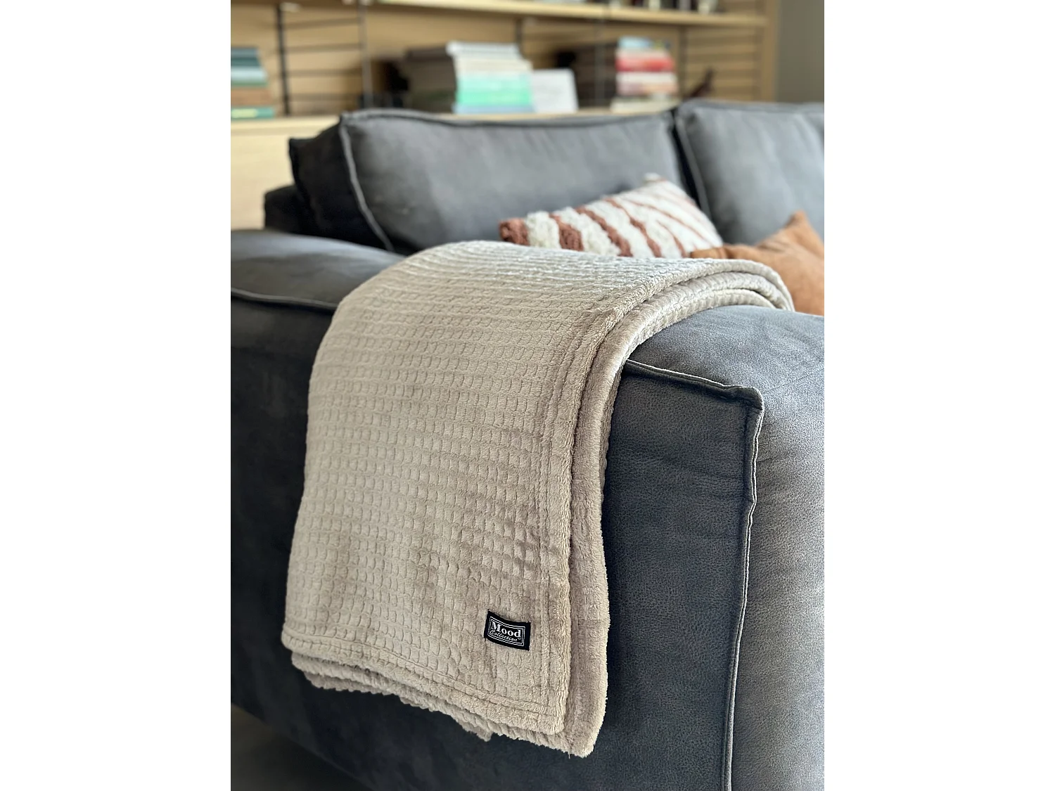 Plaid van polyester - 180 x 130 - Beige - JOANNE