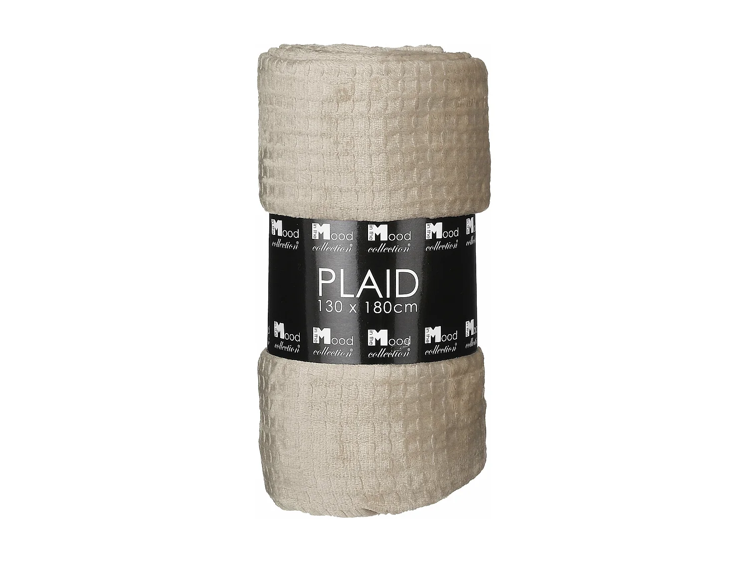 Plaid en polyester - 180 x 130 - Beige - JOANNE