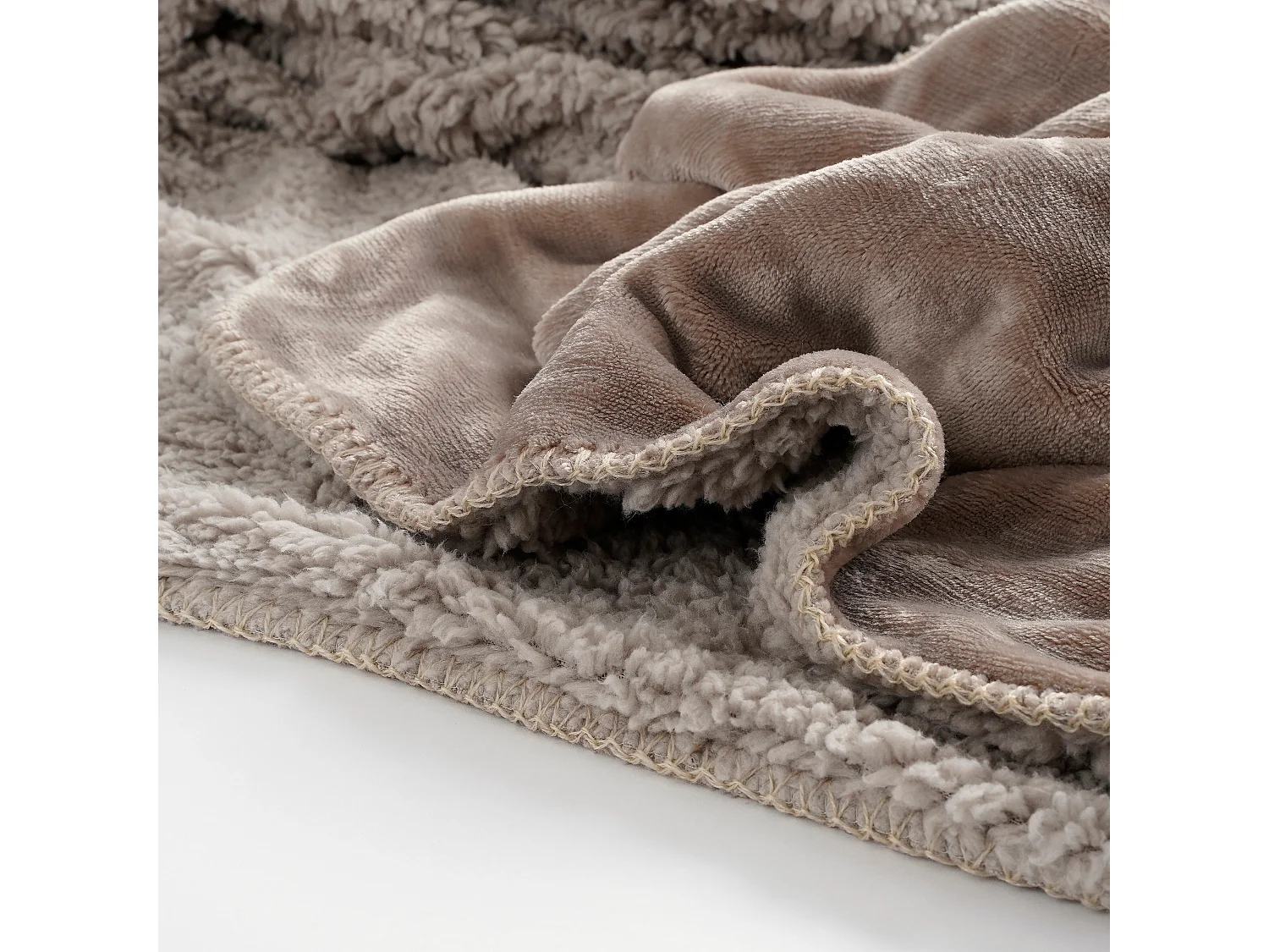 Plaid van polyester - 200 x 150 - Beige - MARDY