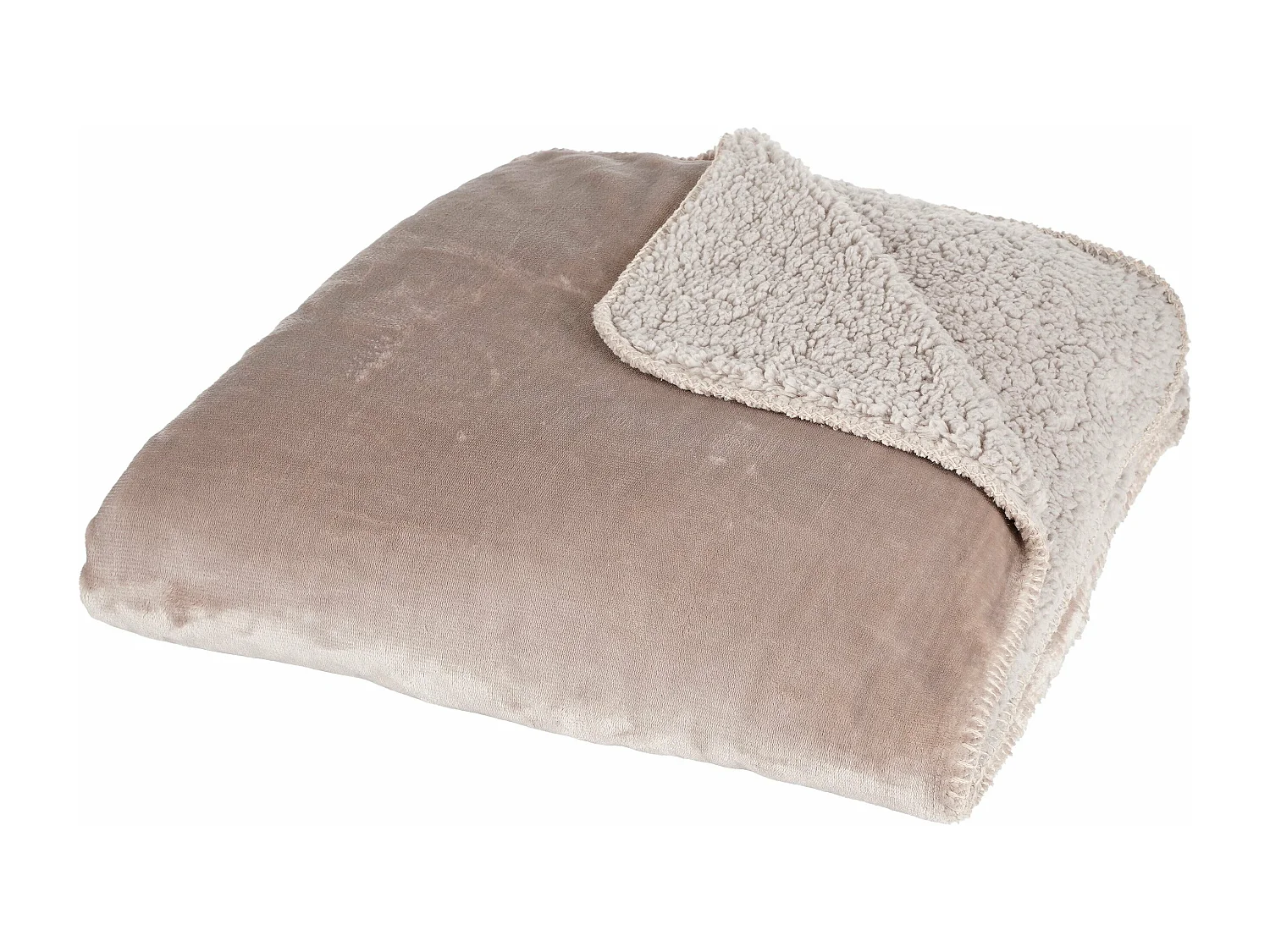 Plaid van polyester - 200 x 150 - Beige - MARDY