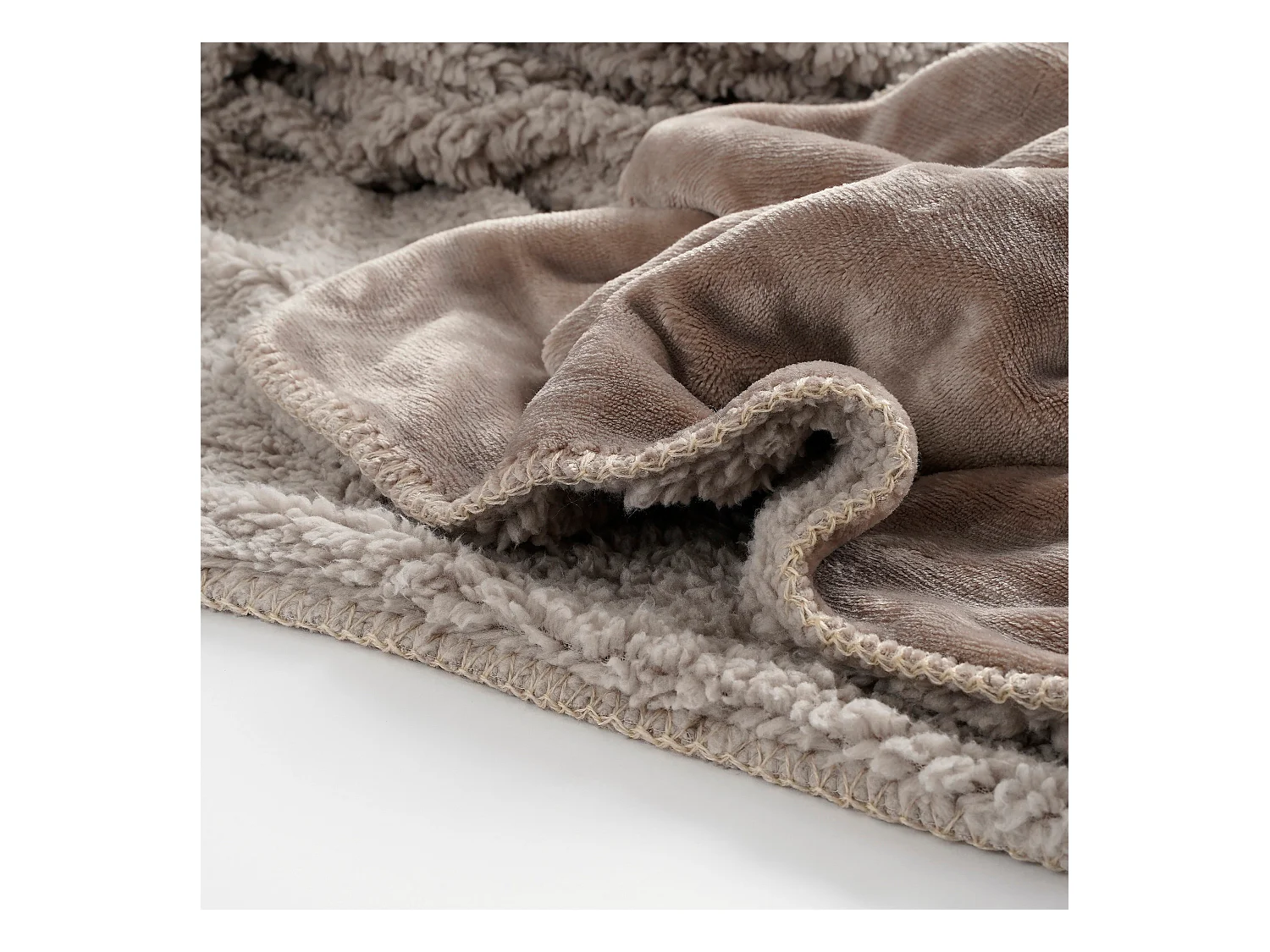 Plaid van polyester - 200 x 150 - Beige - MARDY