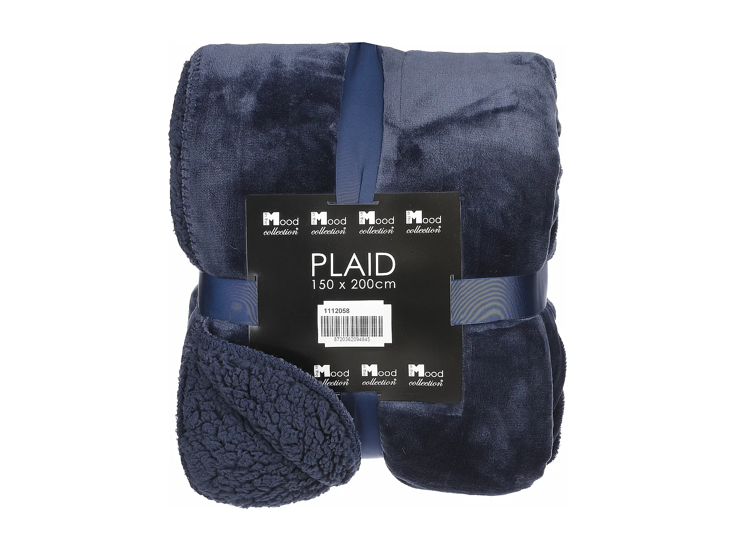 Plaid en polyester - 200 x 150 - Bleu foncé - MARDY