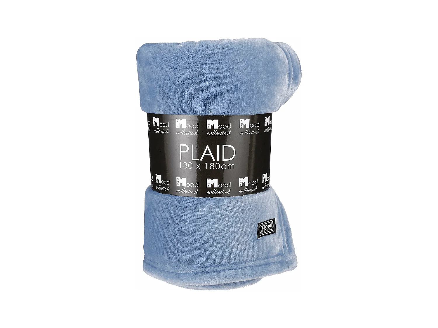 Plaid  en polyester - 180 x 130 - Bleu clair - FAMKE