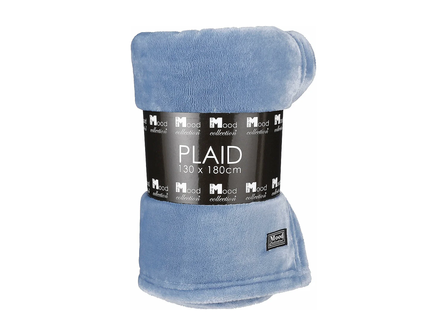 Plaid van polyester - 180 x 130 - Lichtblauw - FAMKE