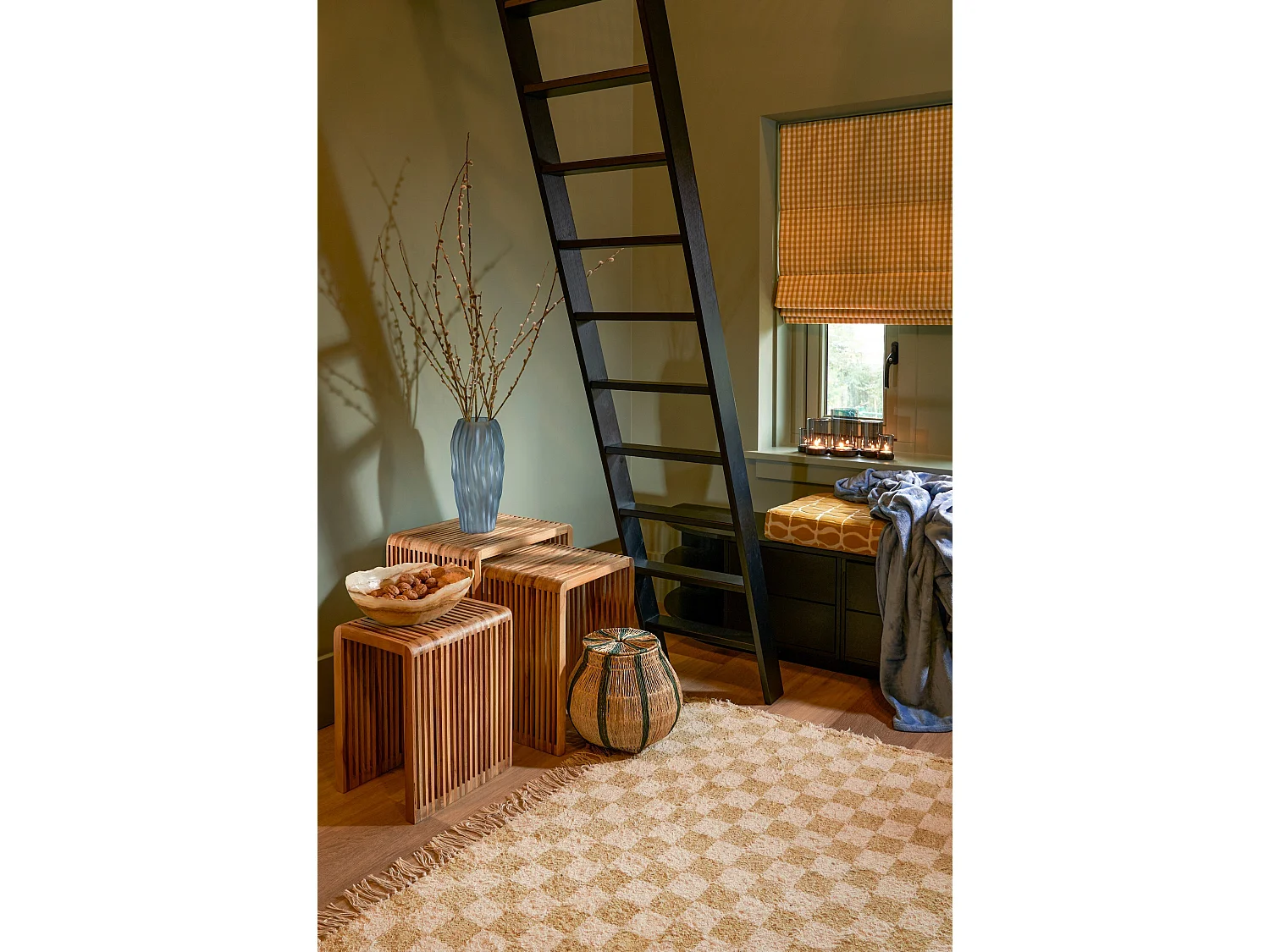 Plaid van polyester - 180 x 130 - Lichtblauw - FAMKE