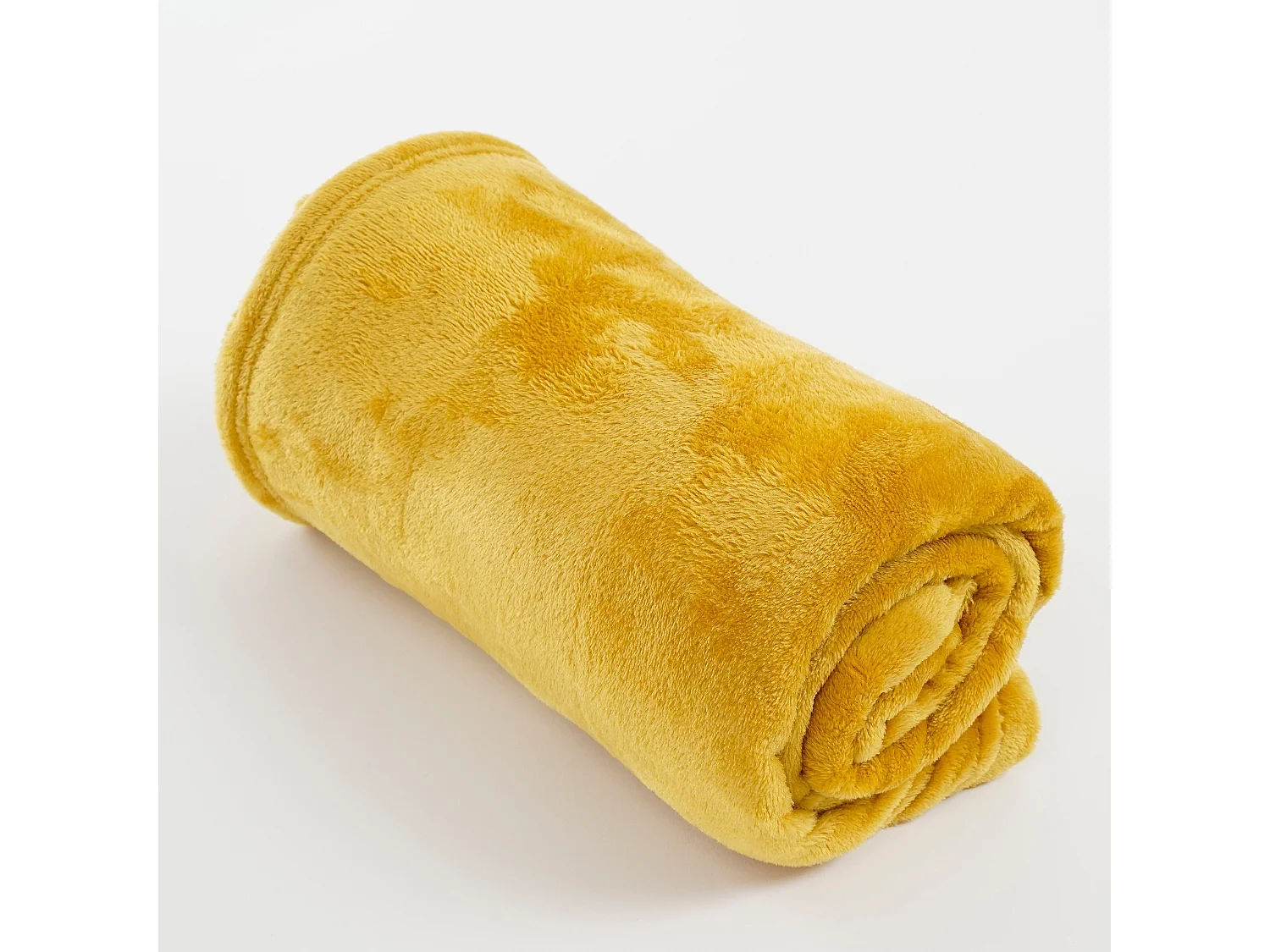 Plaid  en polyester - 180 x 130 - Jaune - FAMKE