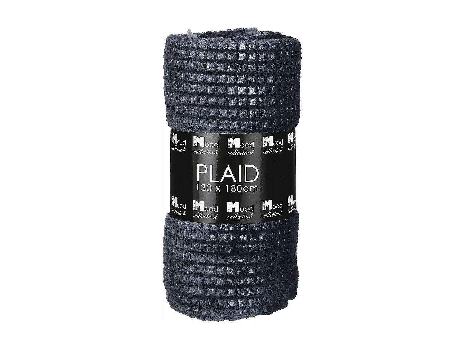 Plaid van polyester - 180 x 130 - Donkerblauw - JOANNE