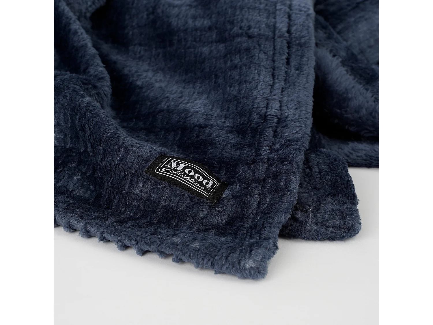 Plaid van polyester - 180 x 130 - Donkerblauw - JOANNE