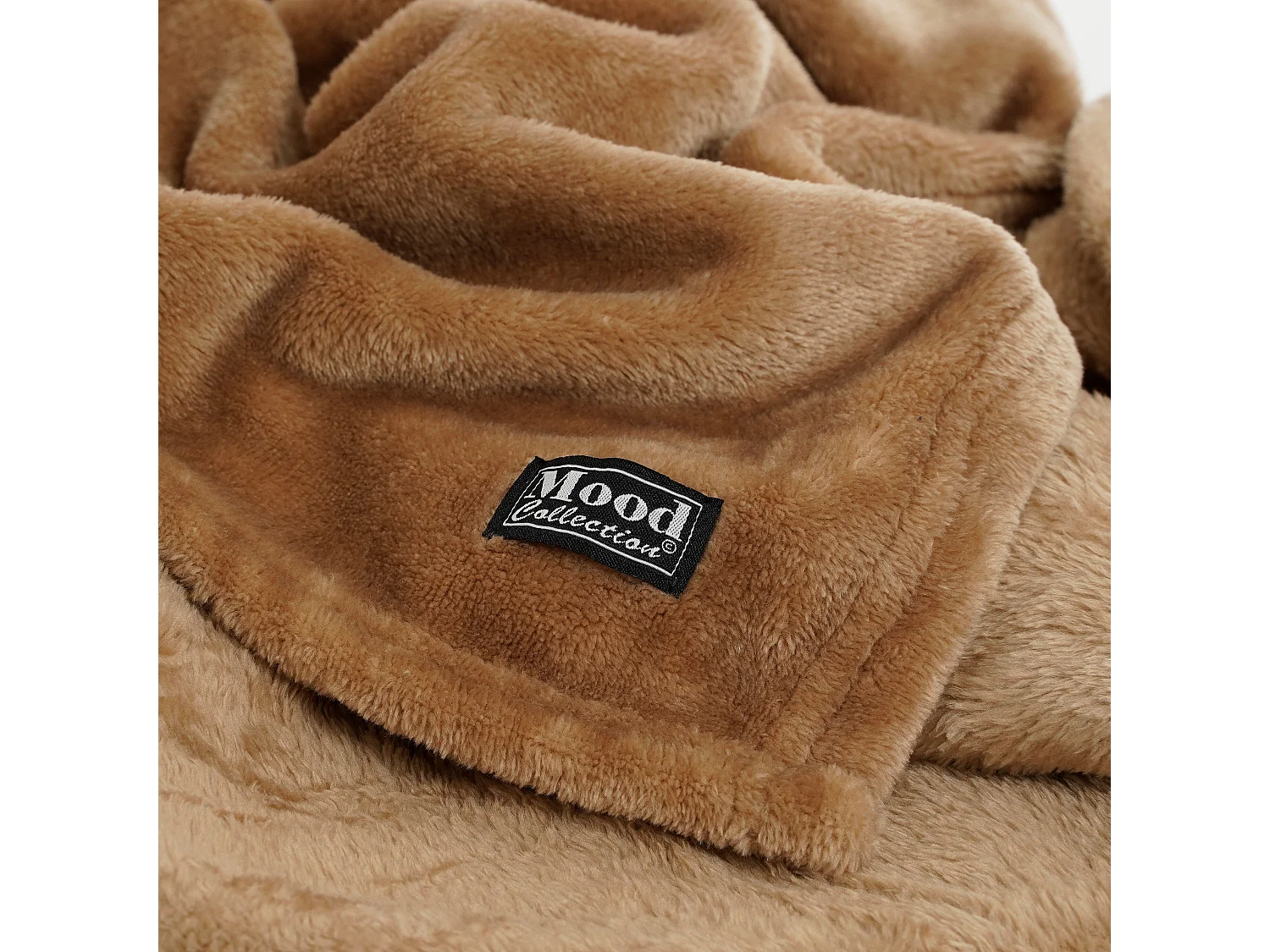 Plaid  en polyester - 180 x 130 - Marron clair - FAMKE