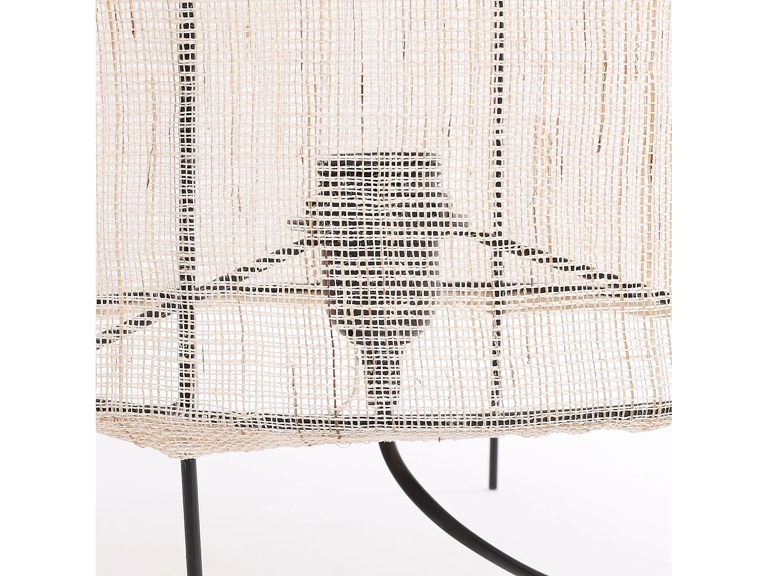 Tischlampe aus Leinen und Eisen - 37 x Ø29.5 - Beige - PAROS