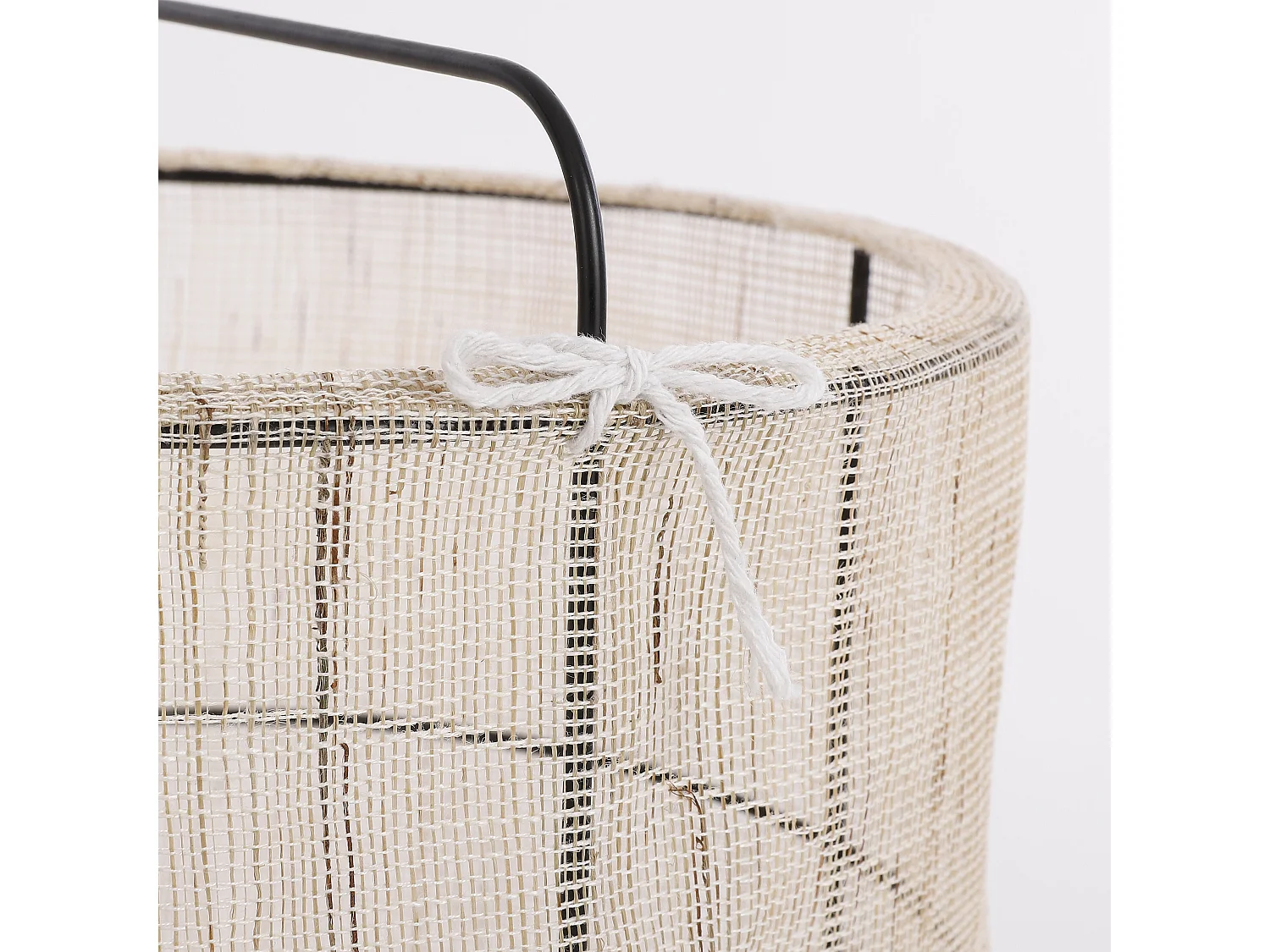 Tafellamp van linnen en ijzer - 37 x Ø29.5 - Beige - PAROS