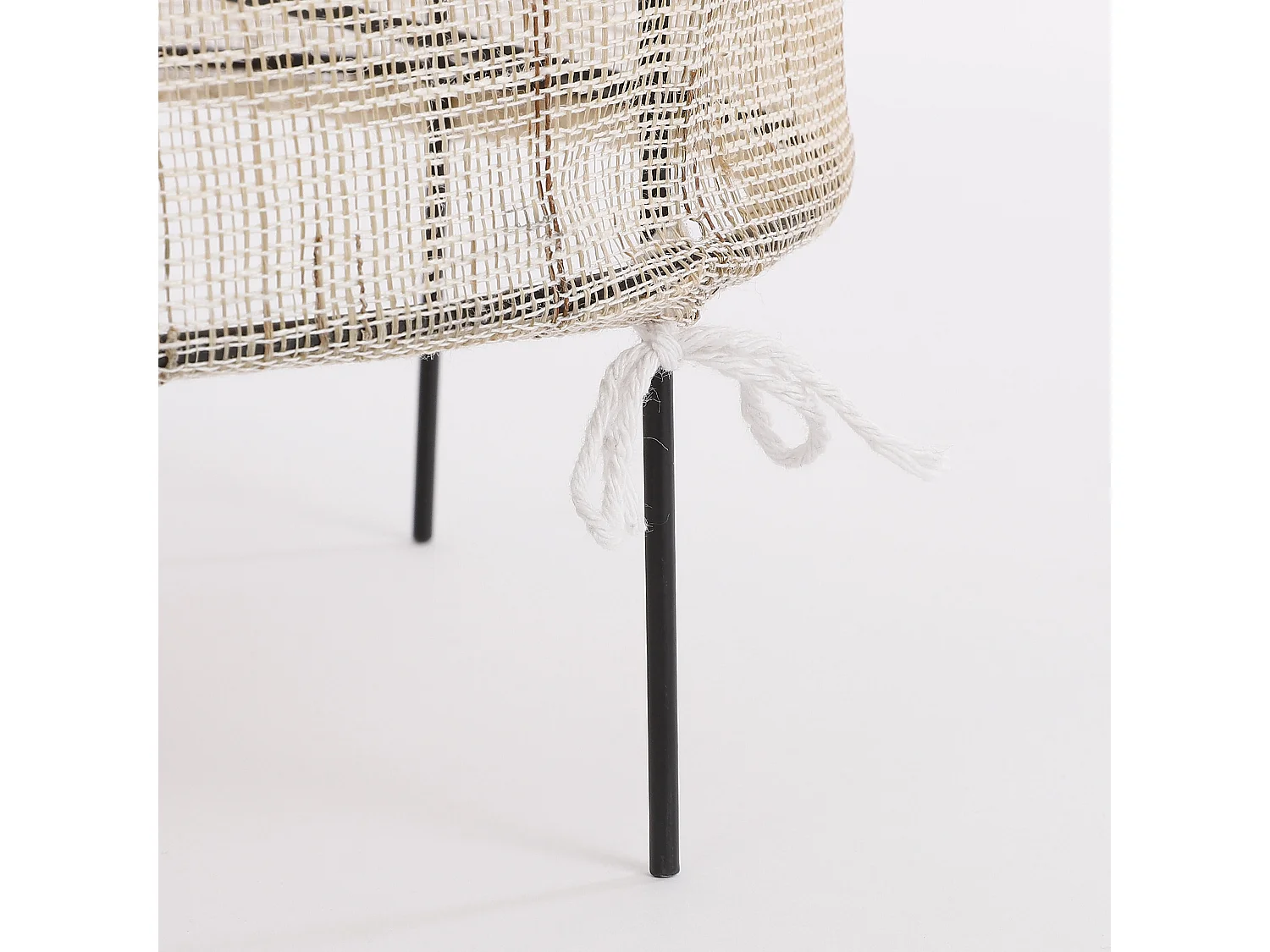 Tafellamp van linnen en ijzer - 37 x Ø29.5 - Beige - PAROS