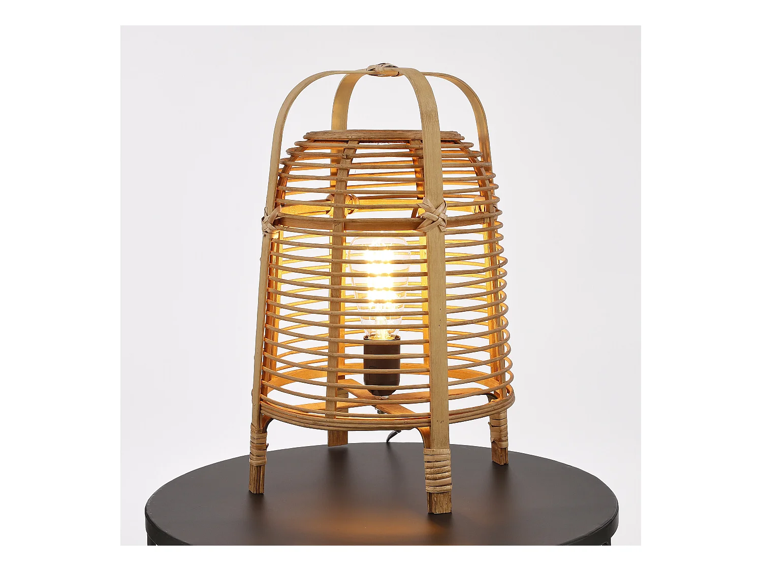 Tafellamp van bamboe - ⌀27 x 41 - Lichtbruin - PAGE