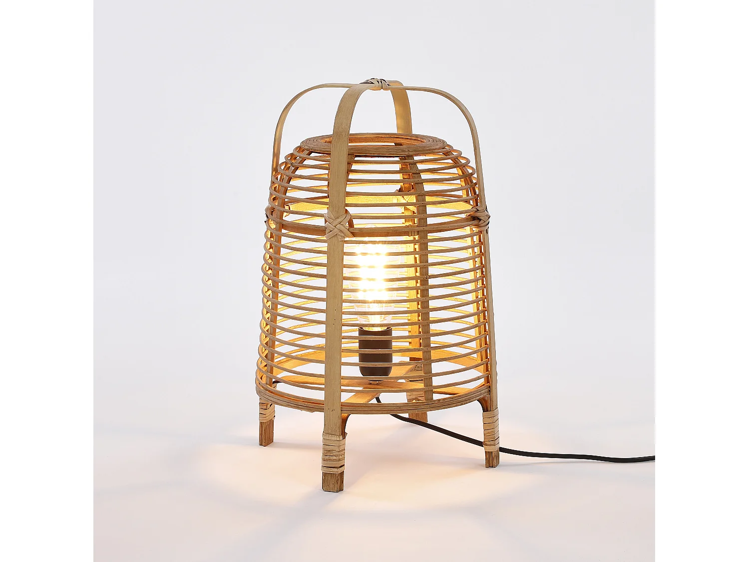 Tafellamp van bamboe - ⌀27 x 41 - Lichtbruin - PAGE