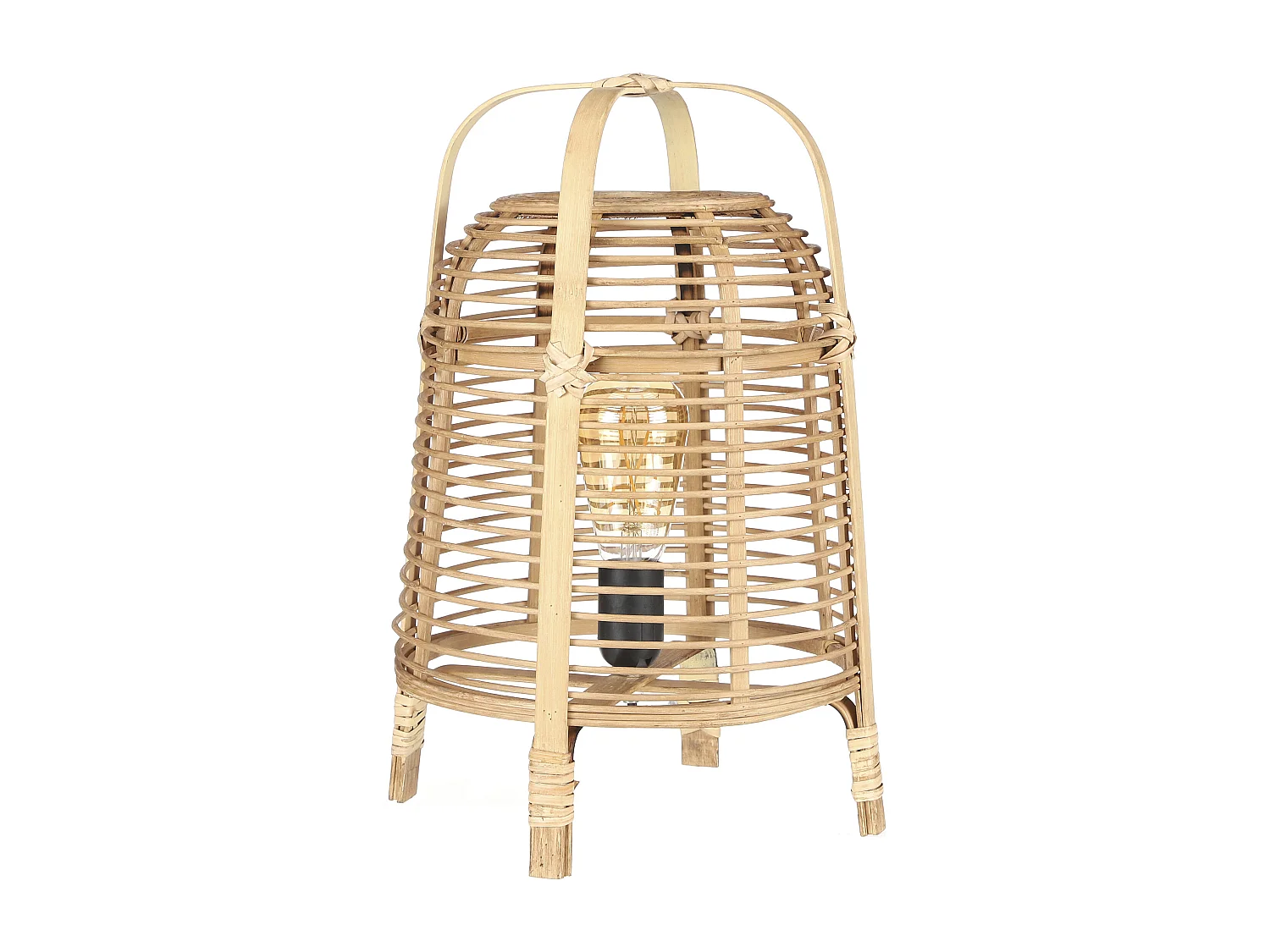 Tafellamp van bamboe - ⌀27 x 41 - Lichtbruin - PAGE