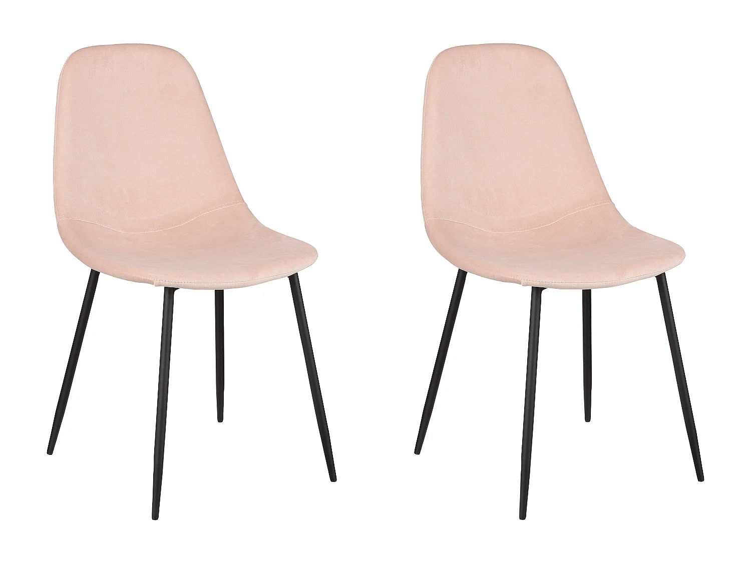 Eetkamerstoel van gerecycled polyester en metaal - 53 x 44 x 80 - Off white - CORBY