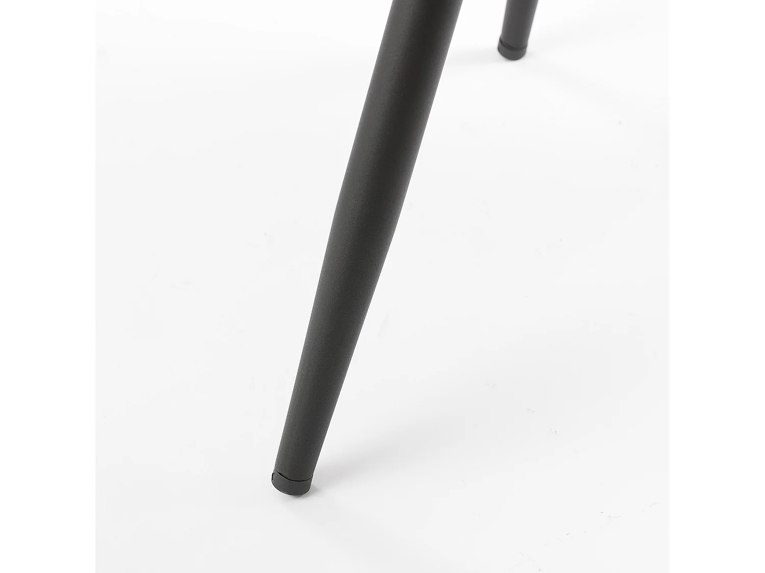 Eetkamerstoel van gerecycled polyester en metaal - 53 x 44 x 80 - Lichtgrijs - CORBY