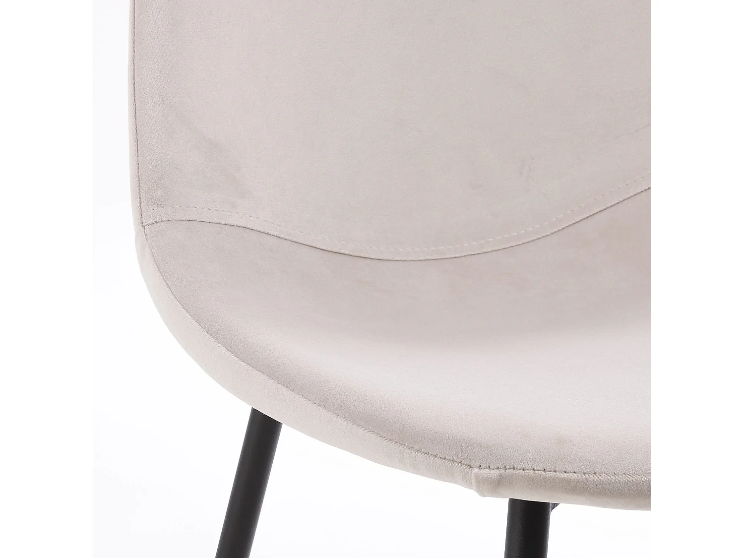 Chaise en polyester recyclé et métal - 53 x 44 x 80 - Gris clair - CORBY