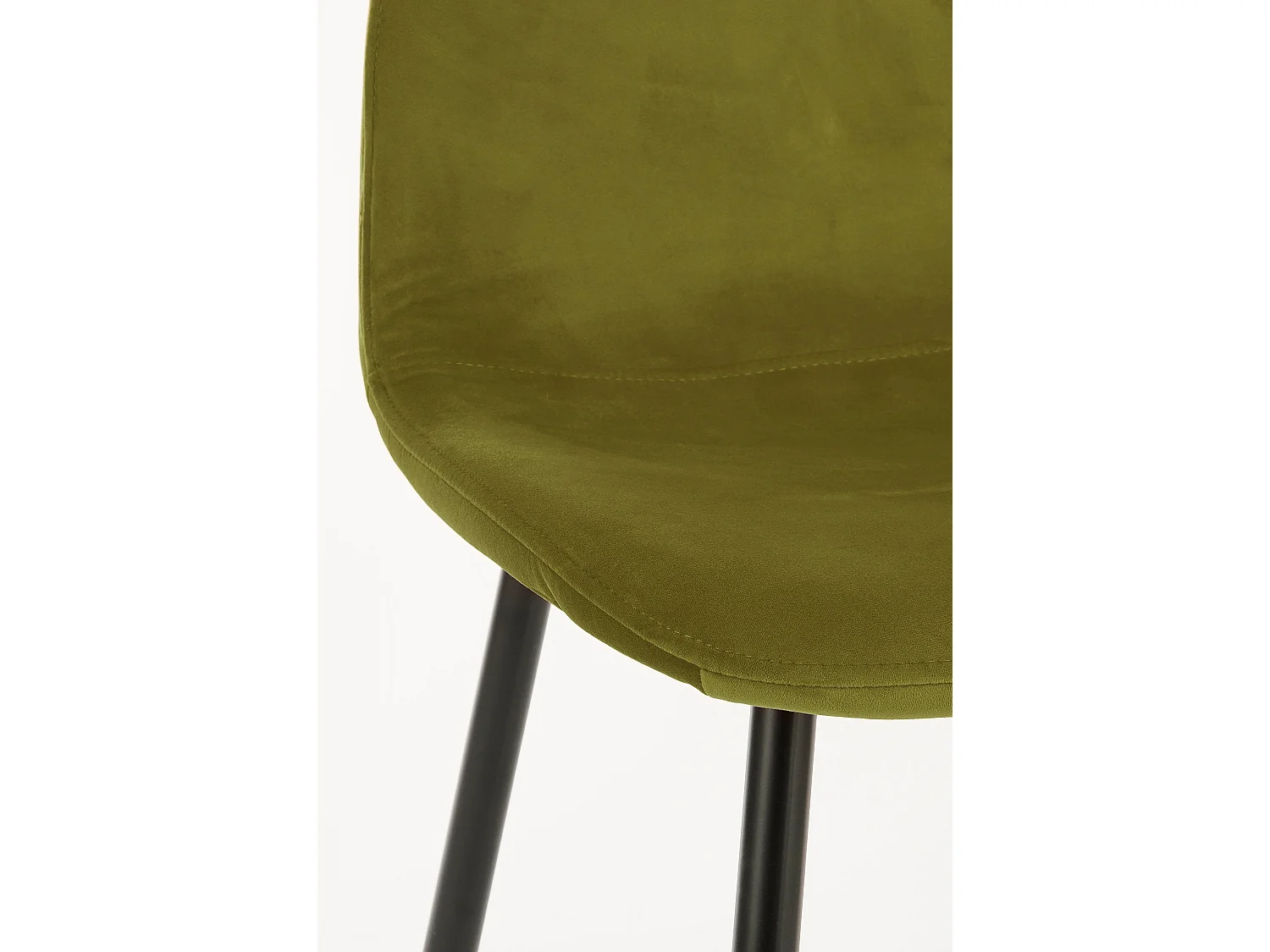 Chaise en velours et métal - 53 x 44 x 85 - Vert - MONTELLI