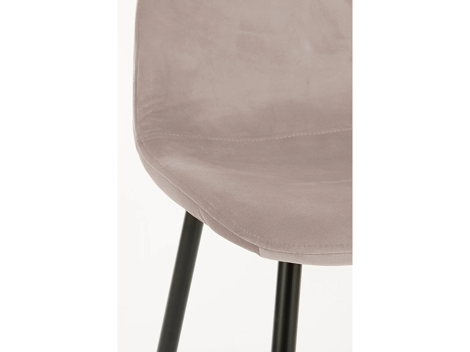 Chaise en velours et métal - 53 x 44 x 85 - Lilas - MONTELLI