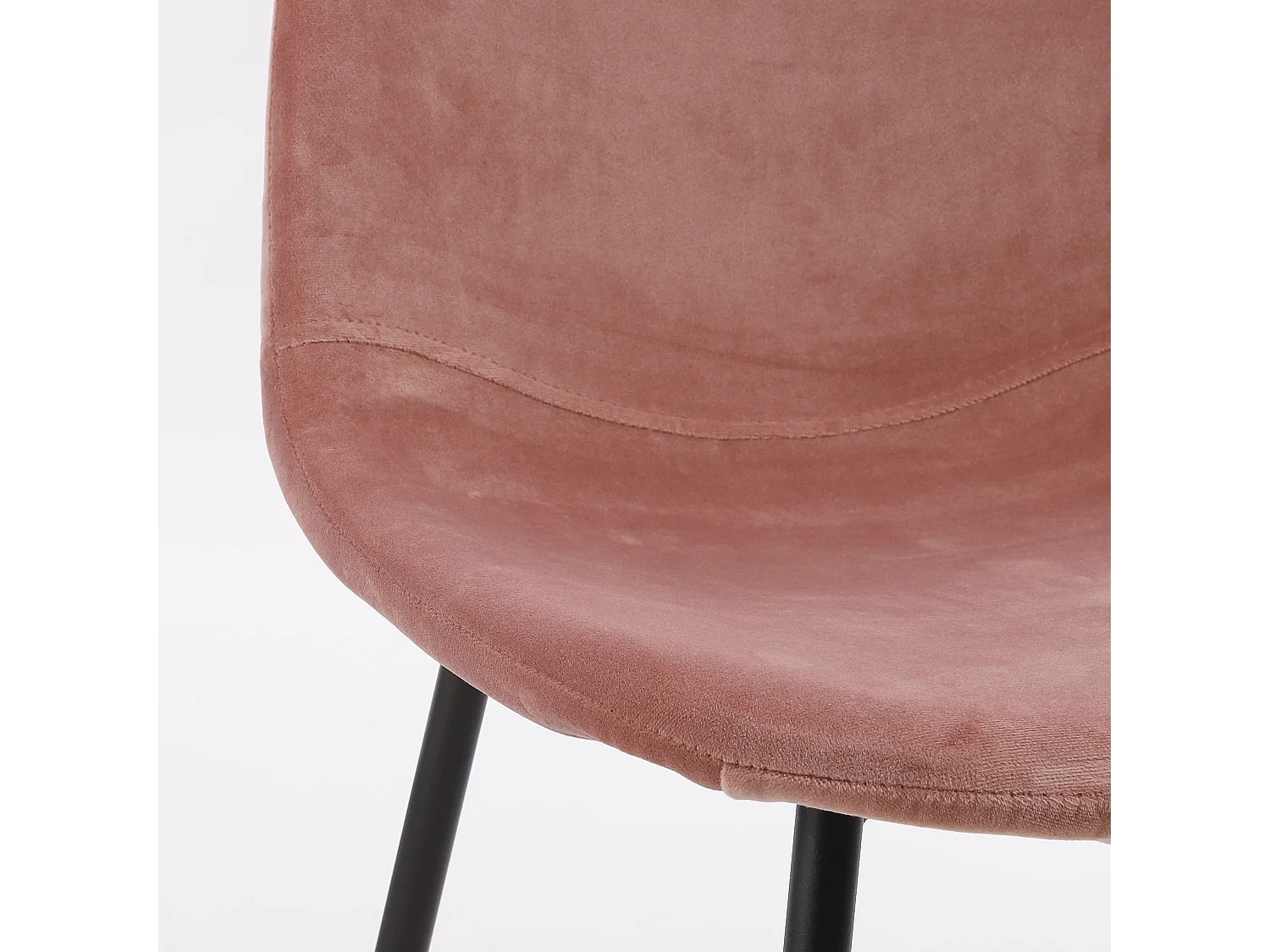 Chaise en polyester recyclé et métal - 53 x 44 x 80 - Rose foncé - CORBY