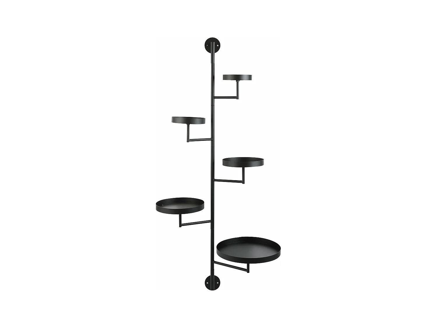 Wandrek van ijzer - 36 x 30 x 120 - Zwart - PERRY