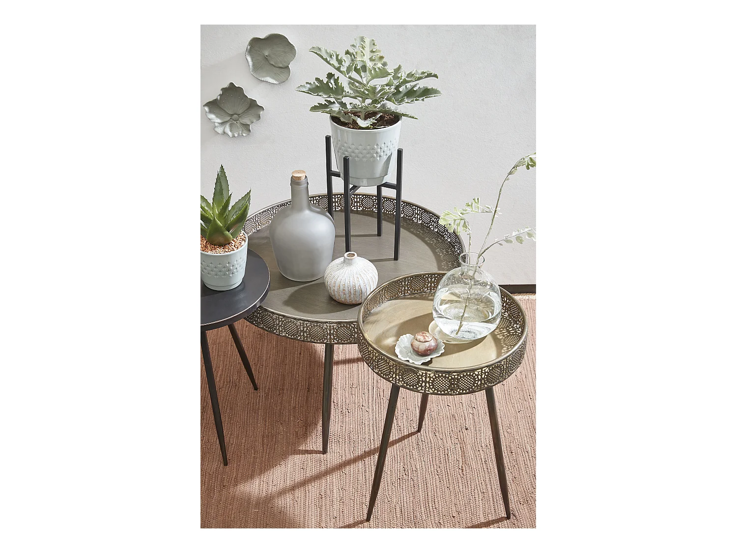 Salontafel van ijzer - Ø70 x 46 - Brons - LAGUNE