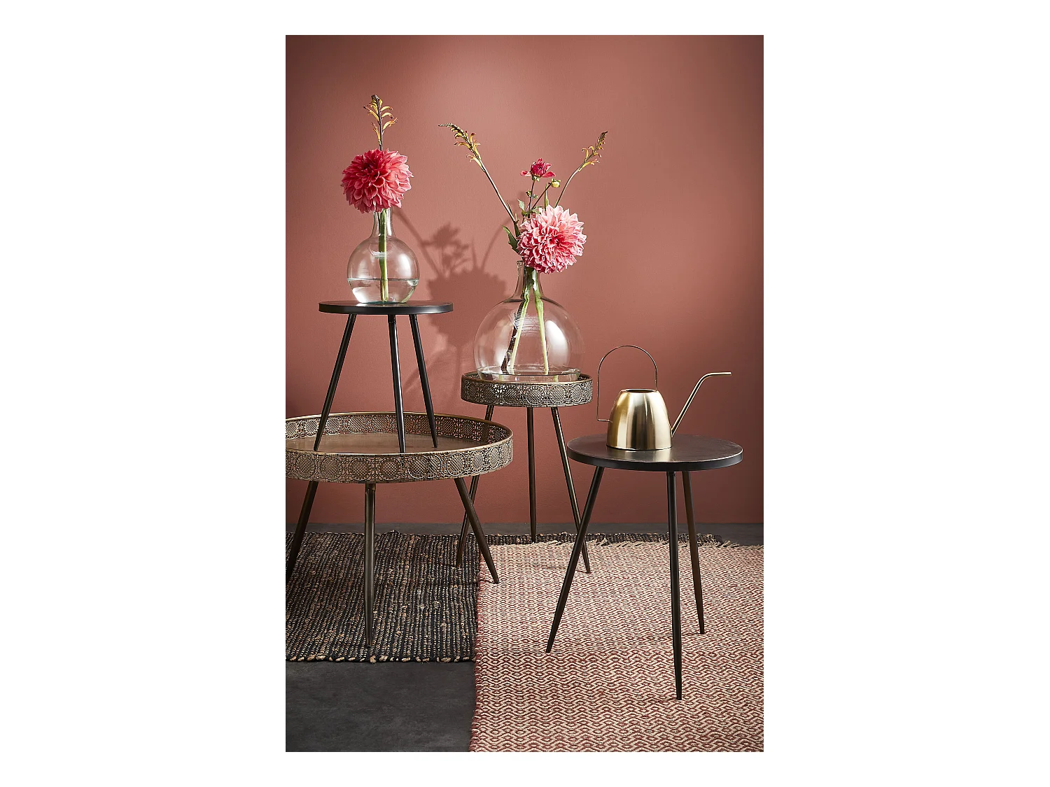 Salontafel van ijzer - Ø70 x 46 - Brons - LAGUNE