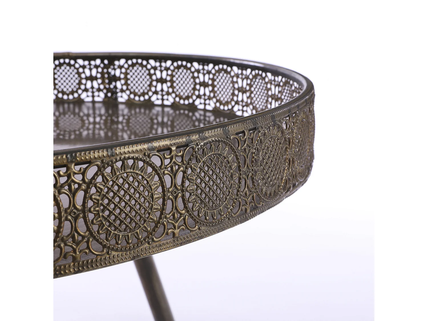 Mesa de centro de Metal - Ø70 x 46 - Bronce - LAGUNE